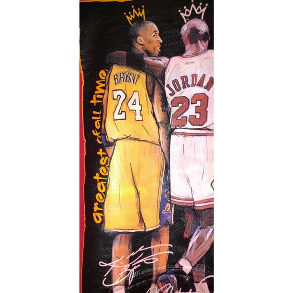 Jon Lauren Red Hoodie SWEATSHIRT Basketball Legends Kobe Jordan LeBron SMALL S - Picture 11 of 16